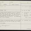 Ness Of Woodwick, HY42SW 9, Ordnance Survey index card, Recto