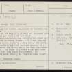 Gairsay, HY42SW 13, Ordnance Survey index card, page number 1, Recto