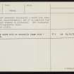 Gairsay, HY42SW 13, Ordnance Survey index card, page number 2, Verso