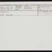 Rousay, Langskaill, HY43SW 3, Ordnance Survey index card, Recto