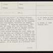 Rousay, Bigland Long, HY43SW 12, Ordnance Survey index card, page number 1, Recto