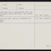 Rousay, Bigland Long, HY43SW 12, Ordnance Survey index card, page number 2, Verso