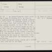 Rousay, Kierfea Hill, HY43SW 18, Ordnance Survey index card, page number 1, Recto