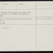 Rousay, Knowe Of Craie, HY43SW 19, Ordnance Survey index card, page number 2, Verso