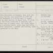 Rousay, Rinyo, HY43SW 20, Ordnance Survey index card, page number 1, Recto