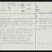 Rousay, Garsnie Geo, HY43SW 31, Ordnance Survey index card, page number 1, Recto