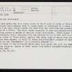 Westray, Queena Howe, HY44NW 11, Ordnance Survey index card, page number 3, Recto