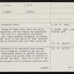 Westray, Peterkirk, HY44SE 2, Ordnance Survey index card, page number 1, Recto