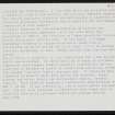 Westray, Tuquoy, HY44SE 5, Ordnance Survey index card, Verso