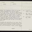 Westray, Old Manse, HY44SW 7, Ordnance Survey index card, page number 1, Recto