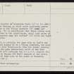 Westray, Old Manse, HY44SW 7, Ordnance Survey index card, page number 2, Verso