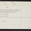 Westray, Vere Point, HY45SE 19, Ordnance Survey index card, page number 4, Verso