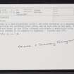 Westray, Trenabie, HY45SW 1, Ordnance Survey index card, page number 3, Recto
