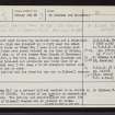 Blowes, HY50NE 5, Ordnance Survey index card, Recto