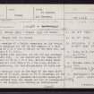 Brough Of Deerness, HY50NE 14, Ordnance Survey index card, page number 1, Recto