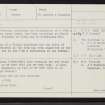 Skaill, HY50NE 19, Ordnance Survey index card, page number 1, Recto