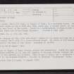 Riggin Of Kami, HY50NE 20, Ordnance Survey index card, page number 1, Recto