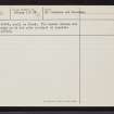 Skaill, HY50NE 21, Ordnance Survey index card, page number 2, Verso