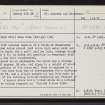 Eves Howe, HY50NW 14, Ordnance Survey index card, Recto