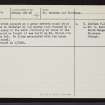 Eves Howe, HY50NW 14, Ordnance Survey index card, Verso