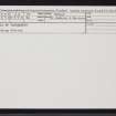 Tankerness, Hall Of Tankerness, Fishing Station, Salt Warehouse, HY50NW 42, Ordnance Survey index card, Recto