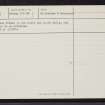 Campston, HY50SW 1, Ordnance Survey index card, page number 2, Verso