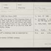 Shapinsay, Mor Stein, HY51NW 1, Ordnance Survey index card, Recto