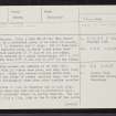 Shapinsay, Stentlaquoy, HY51NW 3, Ordnance Survey index card, page number 1, Recto