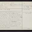 The Brough, Covenanters' Graves, HY51SW 3, Ordnance Survey index card, page number 1, Recto