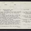 Eday, Huntersquoy, HY53NE 1, Ordnance Survey index card, page number 1, Recto