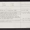 Eday, Carrick House, HY53NE 4, Ordnance Survey index card, Recto