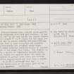 Eday, Braeside, HY53NE 10, Ordnance Survey index card, page number 1, Recto