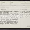 Eday, Withebeir, HY53NE 12, Ordnance Survey index card, page number 1, Recto