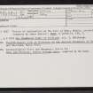 Eday, Withebeir, HY53NE 12, Ordnance Survey index card, Recto