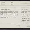 Eday, Fold Of Setter, HY53NE 14, Ordnance Survey index card, page number 1, Recto