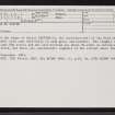 Eday, Fold Of Setter, HY53NE 14, Ordnance Survey index card, Recto