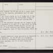 Faray, HY53NW 1, Ordnance Survey index card, page number 2, Verso