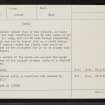 Eday, Eday Church, HY53SE 5, Ordnance Survey index card, page number 2, Verso