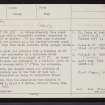 Eday, Sandyhill Smithy, HY53SE 6, Ordnance Survey index card, page number 1, Recto