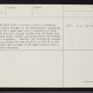 Eday, Sands Of Doomy, HY53SE 18, Ordnance Survey index card, Recto