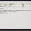 Eday, Fersness, HY53SW 6, Ordnance Survey index card, Recto