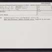 Eday, Fersness, HY53SW 6, Ordnance Survey index card, Recto
