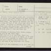 Copinsay Farm, Copinsay, HY60SW 3, Ordnance Survey index card, page number 1, Recto