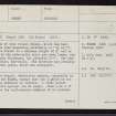 Auskerry, HY61NE 1, Ordnance Survey index card, page number 1, Recto