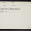 Auskerry, HY61NE 1, Ordnance Survey index card, page number 2, Verso