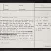 Auskerry, HY61NE 4, Ordnance Survey index card, page number 1, Recto