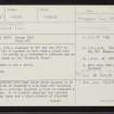 Stronsay, Grice Ness, Cutter's Tuo, HY62NE 2, Ordnance Survey index card, page number 1, Recto