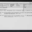 Stronsay, Wart Of Kirbister, HY62SE 8, Ordnance Survey index card, Recto