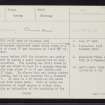 Stronsay, Ward Of Houseby, HY62SE 12, Ordnance Survey index card, page number 1, Recto