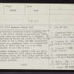 Sanday, Quoyness, HY63NE 1, Ordnance Survey index card, page number 1, Recto